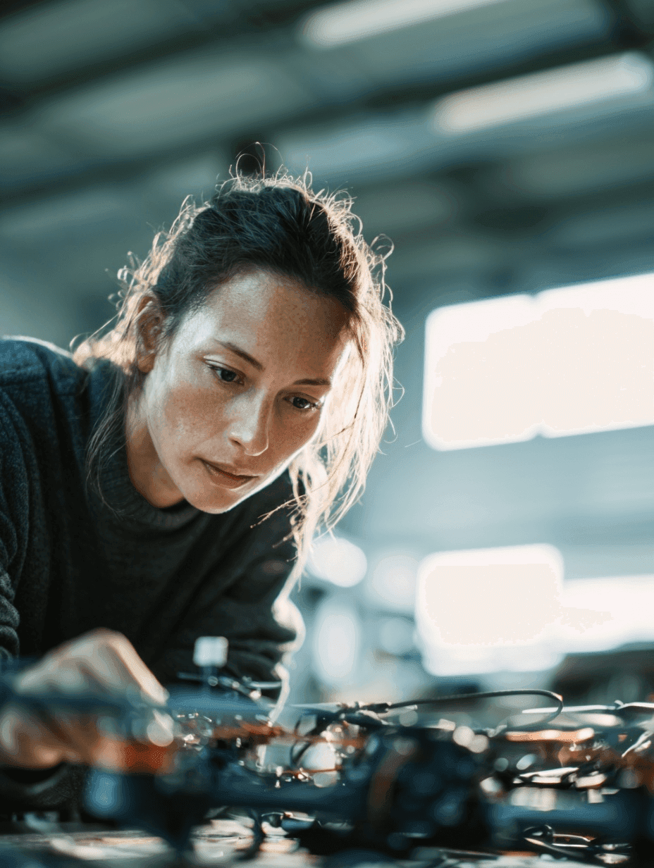 A founder working on hardware and product development