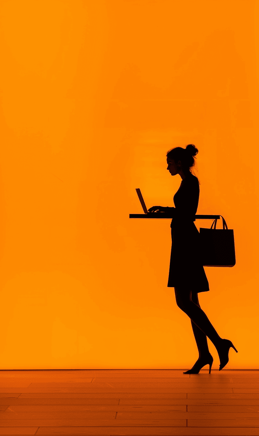 A team member working on a laptop in a focused workspace